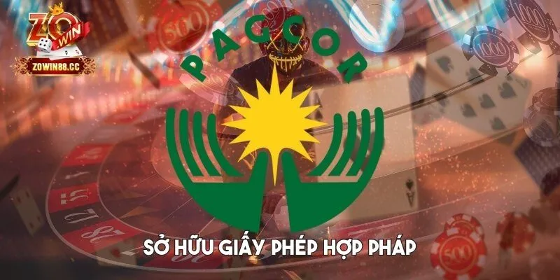 Sở hữu giấy phép PAGCOR uy tín nhất thế giới